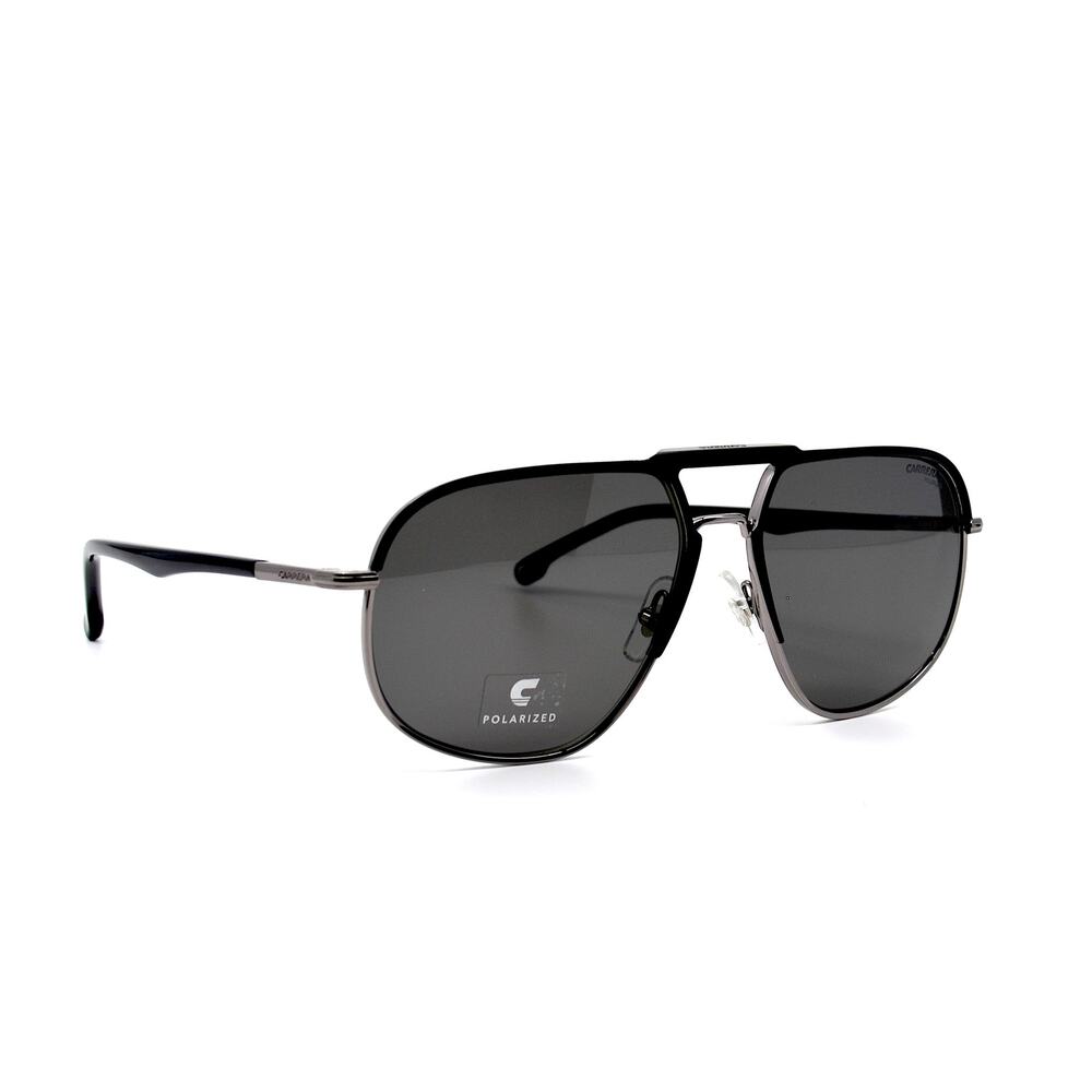 NEW CARRERA 318/S BLACK GREY POLARIZED AVIATOR AUTHENTIC SUNGLASSES